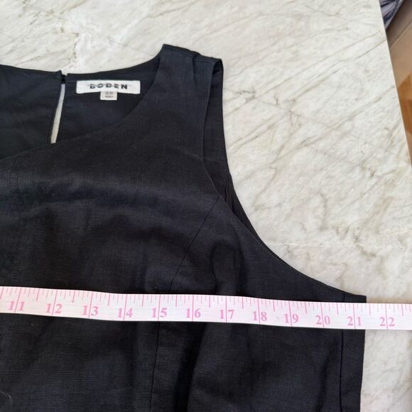 Boden Carla 100% Linen Jumpsuit size 14T black - Picture 11 of 13